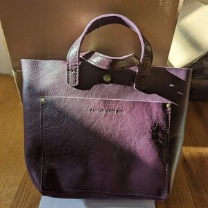 New out of the box Portland Leather mini snap Plum crossbody